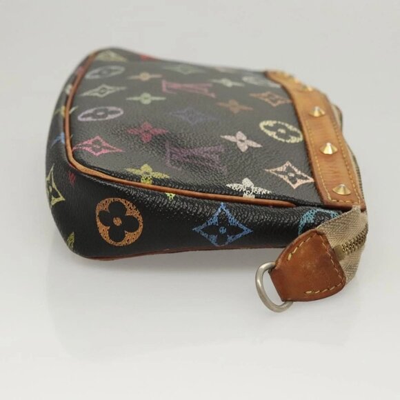LOUIS VUITTON Monogram Multicolor Pochette Accessoires Black M92648 Auth 123447 - Picture 6 of 16